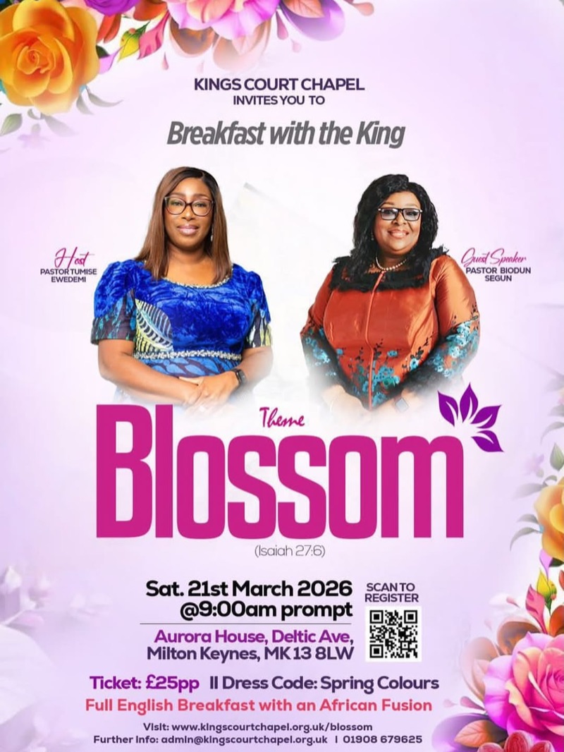 Blossom — Breakfast with the King event flyer