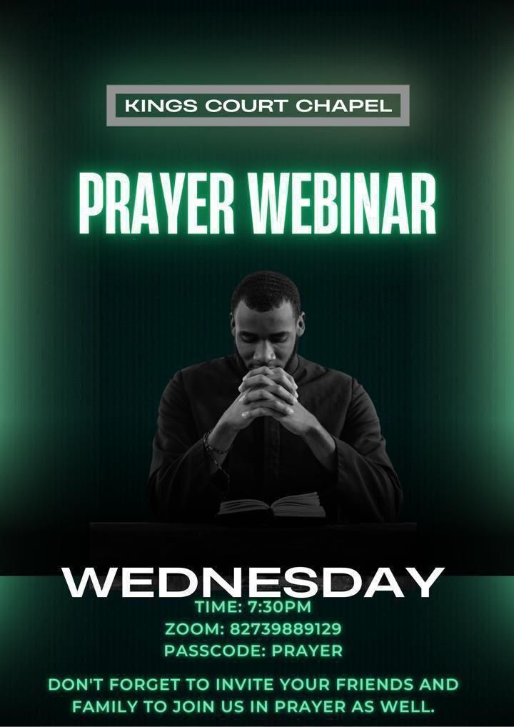 Midweek Prayer Webinar flyer
